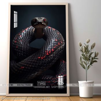 file tranh con giap decor tuoi ty con ran dep 357