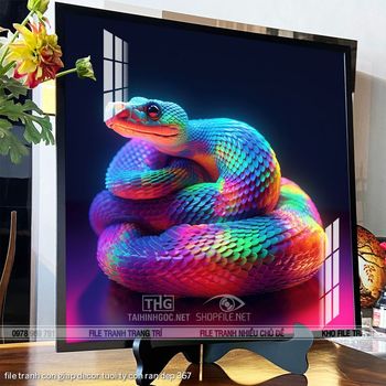 file tranh con giap decor tuoi ty con ran dep 367