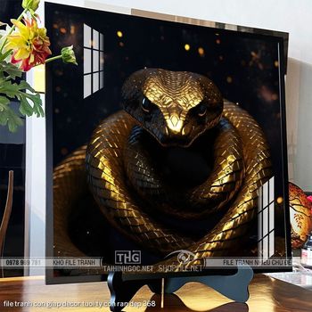 file tranh con giap decor tuoi ty con ran dep 368