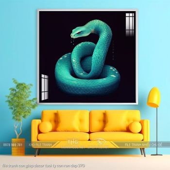 file tranh con giap decor tuoi ty con ran dep 370