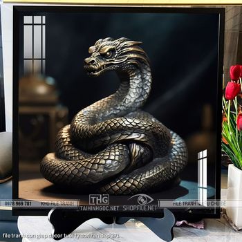 file tranh con giap decor tuoi ty con ran dep 371