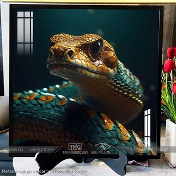 file tranh con giap decor tuoi ty con ran dep 372