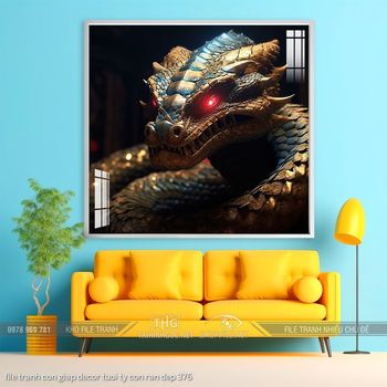 file tranh con giap decor tuoi ty con ran dep 376