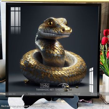 file tranh con giap decor tuoi ty con ran dep 378