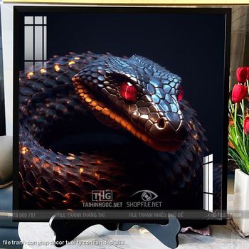 file tranh con giap decor tuoi ty con ran dep 383