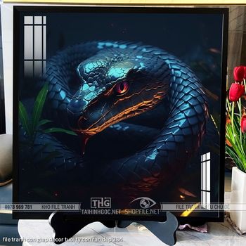 file tranh con giap decor tuoi ty con ran dep 384