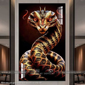 file tranh con giap decor tuoi ty con ran dep 387