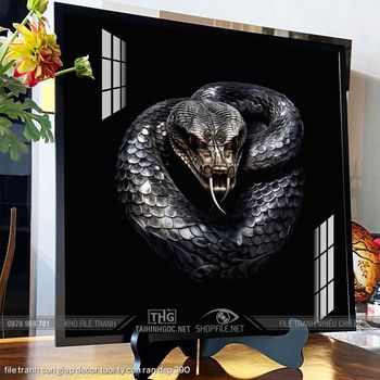 file tranh con giap decor tuoi ty con ran dep 390