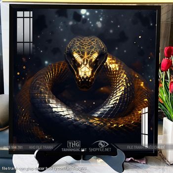 file tranh con giap decor tuoi ty con ran dep 393