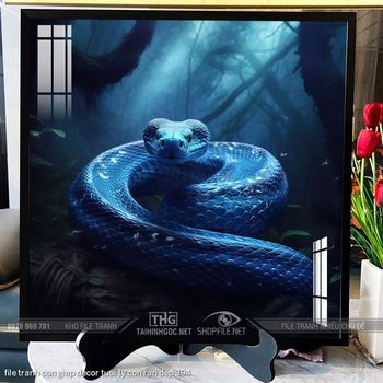 file tranh con giap decor tuoi ty con ran dep 394