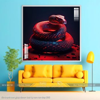 file tranh con giap decor tuoi ty con ran dep 395