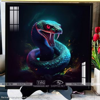 file tranh con giap decor tuoi ty con ran dep 397