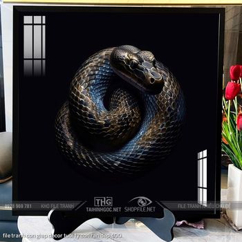 file tranh con giap decor tuoi ty con ran dep 400