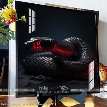 file tranh con giap decor tuoi ty con ran dep 402