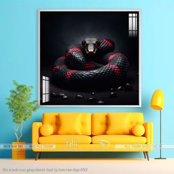 file tranh con giap decor tuoi ty con ran dep 403