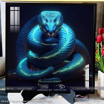 file tranh con giap decor tuoi ty con ran dep 406