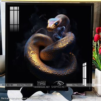 file tranh con giap decor tuoi ty con ran dep 407