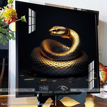 file tranh con giap decor tuoi ty con ran dep 408