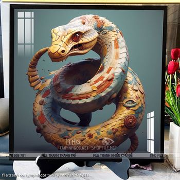 file tranh con giap decor tuoi ty con ran dep 411