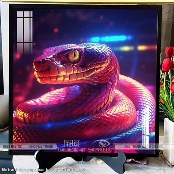 file tranh con giap decor tuoi ty con ran dep 414