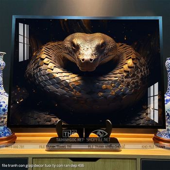 file tranh con giap decor tuoi ty con ran dep 416