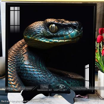 file tranh con giap decor tuoi ty con ran dep 417