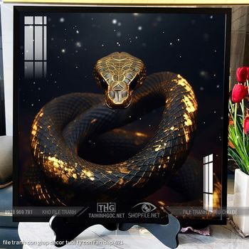 file tranh con giap decor tuoi ty con ran dep 421