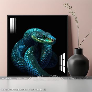 file tranh con giap decor tuoi ty con ran dep 422