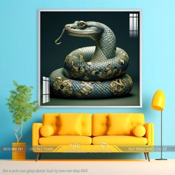 file tranh con giap decor tuoi ty con ran dep 424