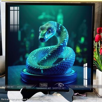 file tranh con giap decor tuoi ty con ran dep 427