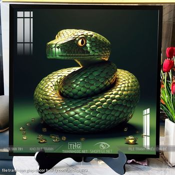 file tranh con giap decor tuoi ty con ran dep 429