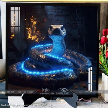 file tranh con giap decor tuoi ty con ran dep 430