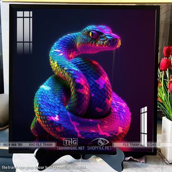 file tranh con giap decor tuoi ty con ran dep 434