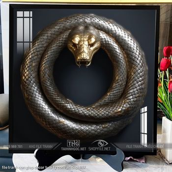 file tranh con giap decor tuoi ty con ran dep 437