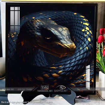 file tranh con giap decor tuoi ty con ran dep 439