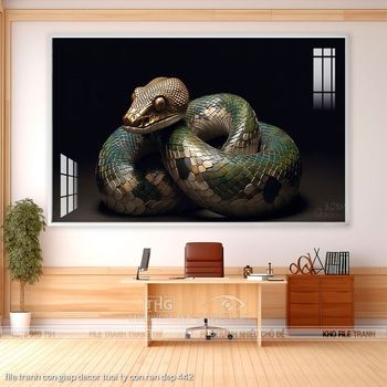 file tranh con giap decor tuoi ty con ran dep 442