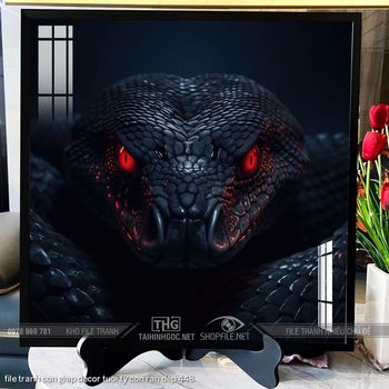 file tranh con giap decor tuoi ty con ran dep 448