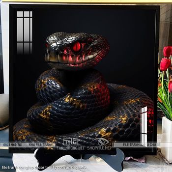 file tranh con giap decor tuoi ty con ran dep 449