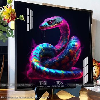 file tranh con giap decor tuoi ty con ran dep 452