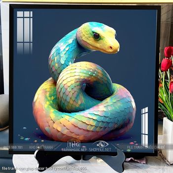 file tranh con giap decor tuoi ty con ran dep 455