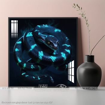 file tranh con giap decor tuoi ty con ran dep 457