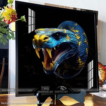 file tranh con giap decor tuoi ty con ran dep 460