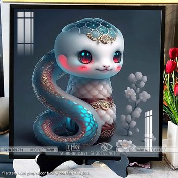 file tranh con giap decor tuoi ty con ran dep 464