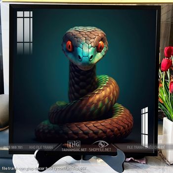 file tranh con giap decor tuoi ty con ran dep 467