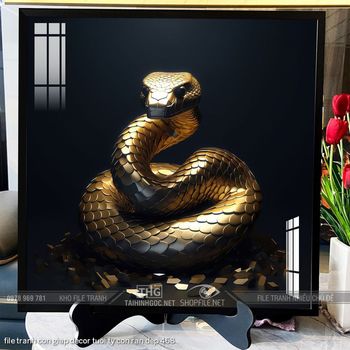 file tranh con giap decor tuoi ty con ran dep 468