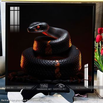 file tranh con giap decor tuoi ty con ran dep 470