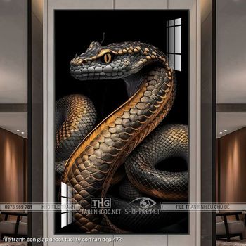 file tranh con giap decor tuoi ty con ran dep 472