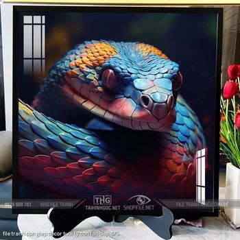 file tranh con giap decor tuoi ty con ran dep 475