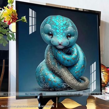 file tranh con giap decor tuoi ty con ran dep 476