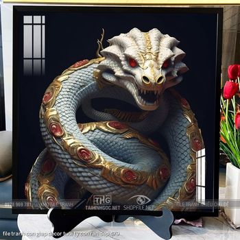 file tranh con giap decor tuoi ty con ran dep 479